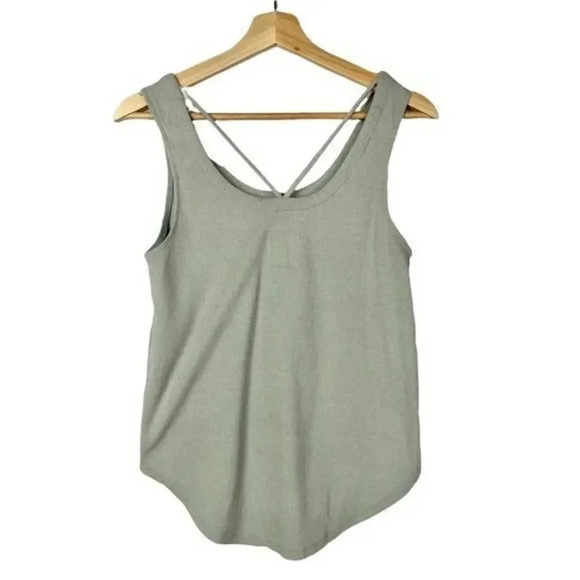 Chaser Vintage Gray Ribbed Strappy Tank Top M - Picture 4 of 6